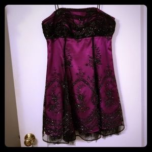 Sparkly Pink Dress w/ Open Lace-Up Back Homecoming